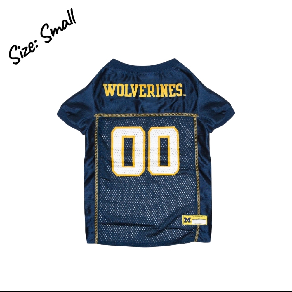 Pets First NCAA Michigan Wolverines Football Pet Mesh Jersey Size Small